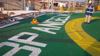 safe deck for helipad, helideck, or heliport with perforated holes